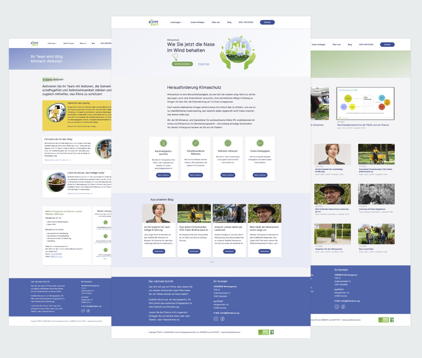 Klimakurs Website Referenz